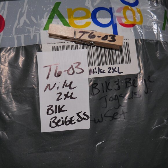 Nike Club Mens 2 Pc Sweatsuit Cargo Tracksuit Outfit Bone Tan/Black Size 2XL NWT - Picture 12 of 12